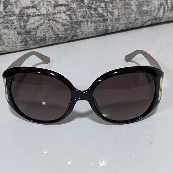 NEW Salvatore Ferragamo Two Tone Oversized Sunglasses in Black Nude - Picture 1 of 5
